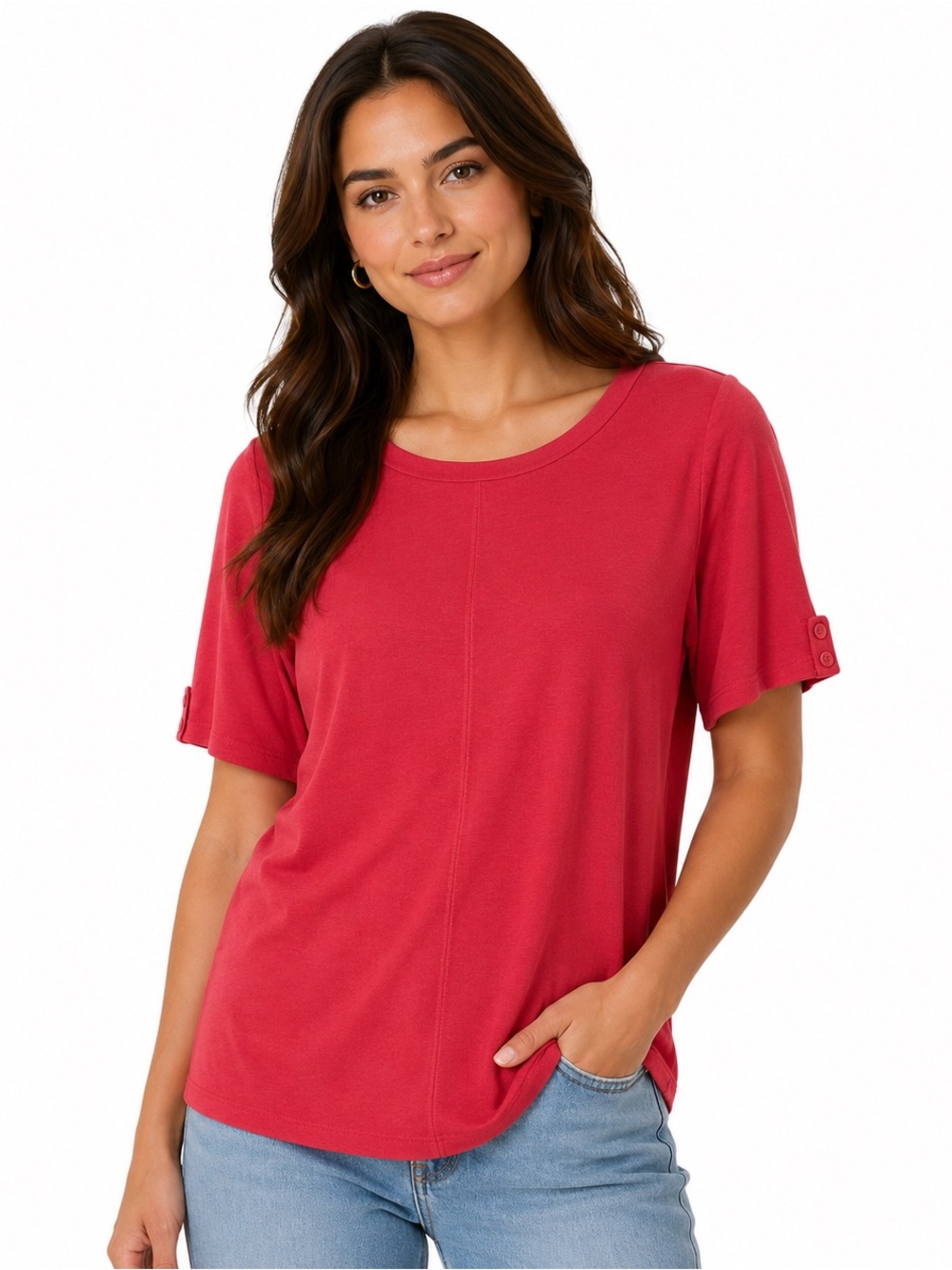 Talbots Red Short Sleeve Tee